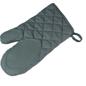 Ofenhandschuh mit Silikongriff grau
