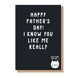 I Know You Like Me Really Father's Day Card From The Cat 