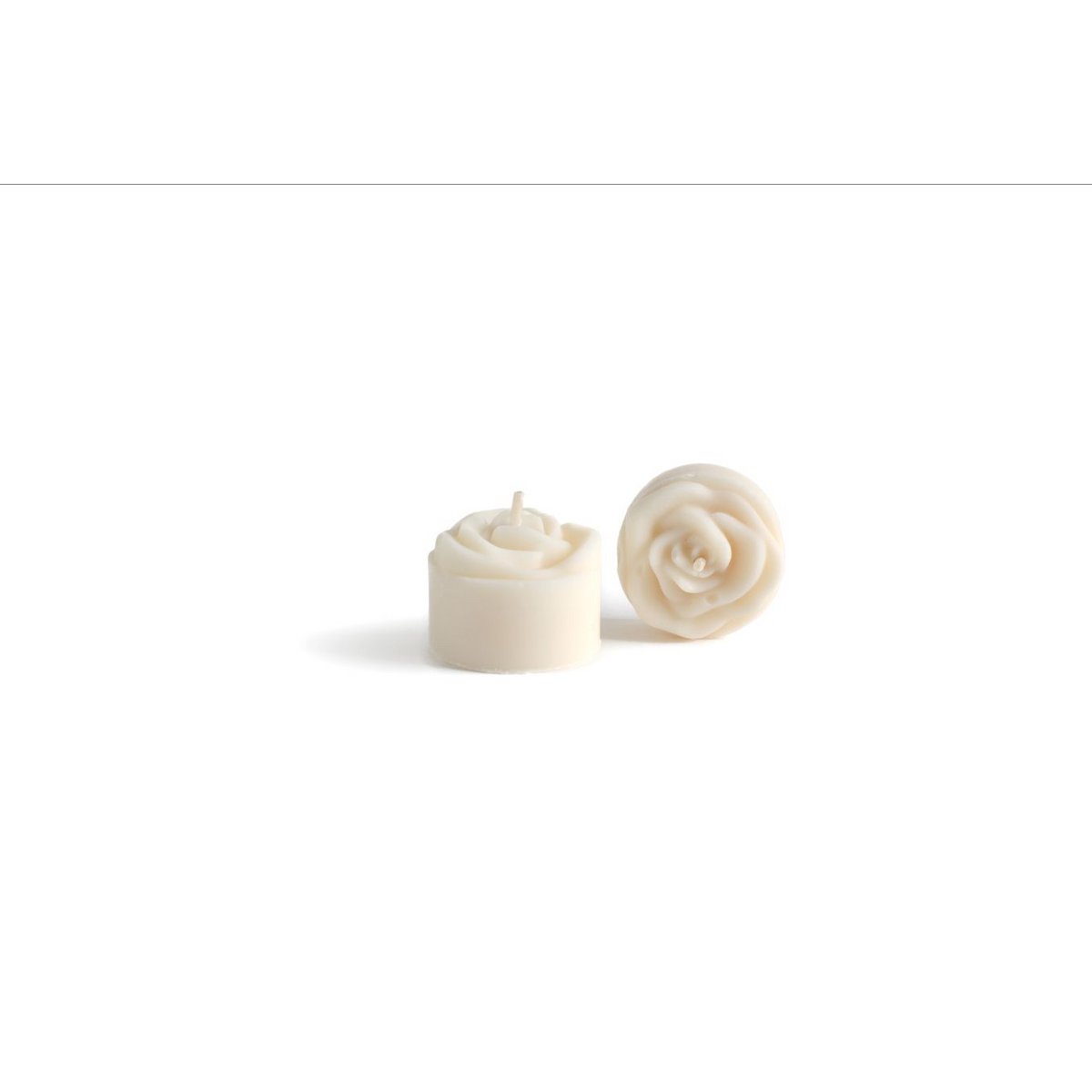 25 Teelichter aus Rapswachs Rosen