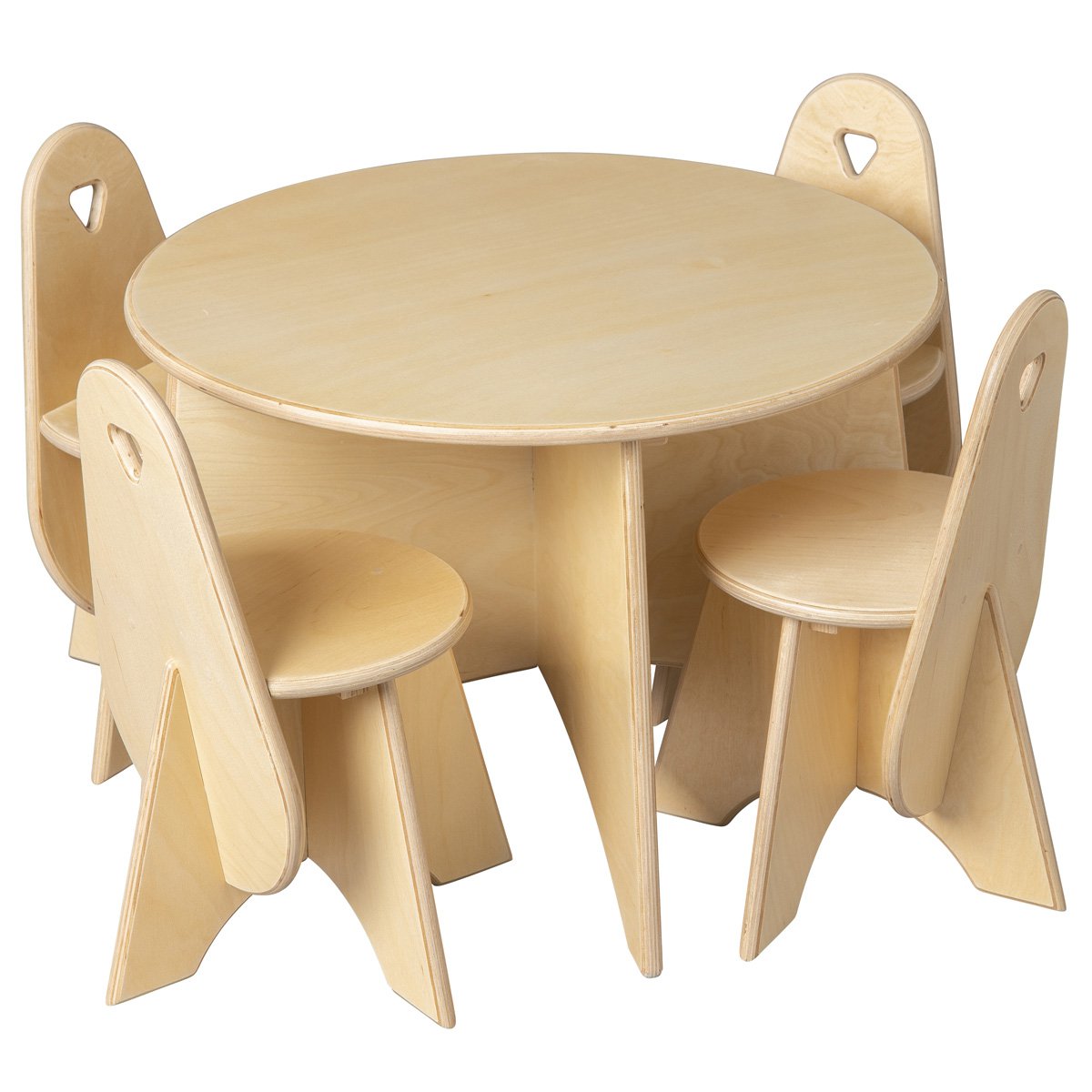 Pertina - Van Dijk Toys Wooden Round Children's Table Apollo for toddlers - Ø75 cm height 60 cm