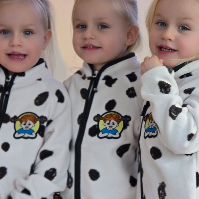 Fleecejacke Pippi Langstrumpf Weiß
