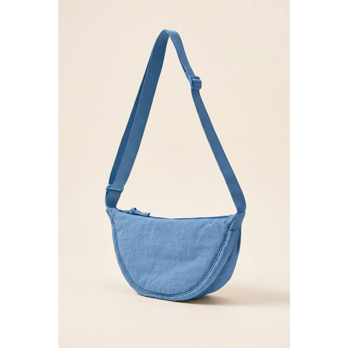 Halvemaantas met nylon schouderband