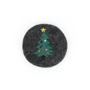 Onderzetter KERSTBOOM, vilt