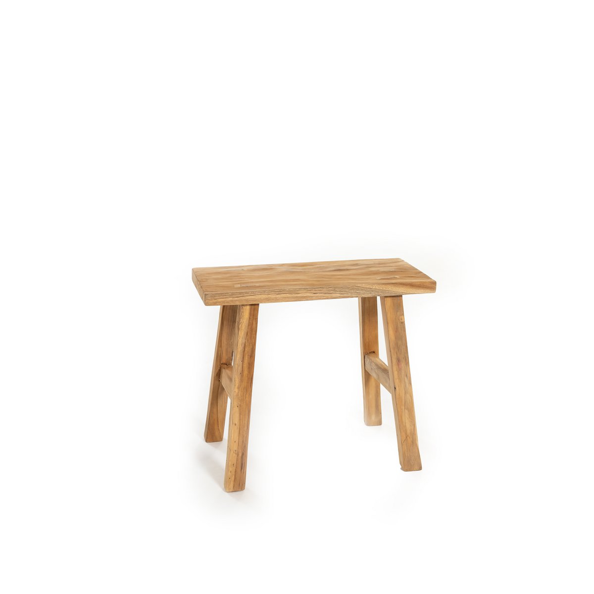 Vintage Minihocker - altes Teakholz H: 30 cm