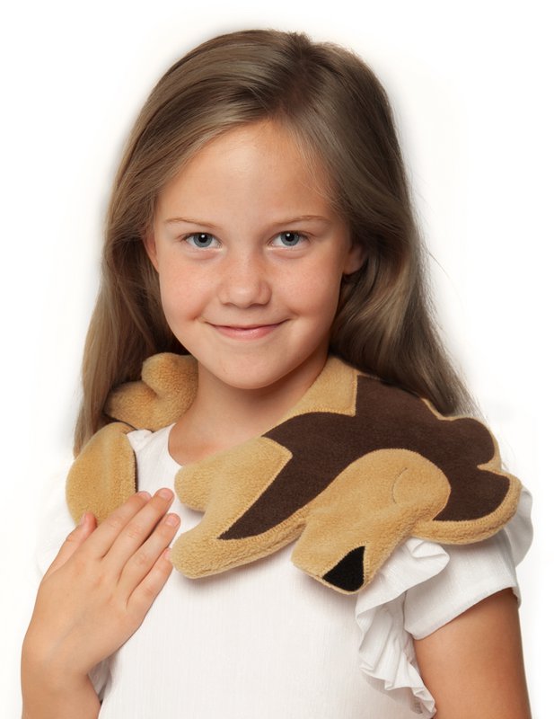 Bio-Körnerkissen für die Mikrowelle, aus 100% Naturmaterialien, Wärmekissen für den Nacken, Löwe
