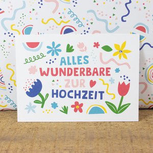 Postcard Everything wonderful for the wedding