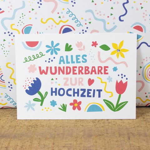 Ansichtkaart Alles prachtig voor de bruiloft