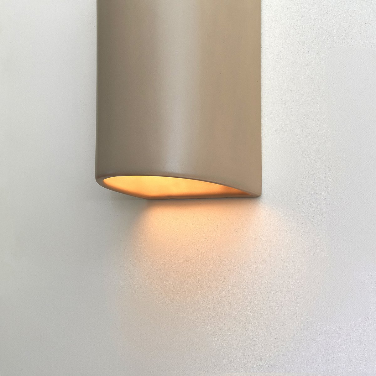 Ceramic wall lamp - Matte Taupe