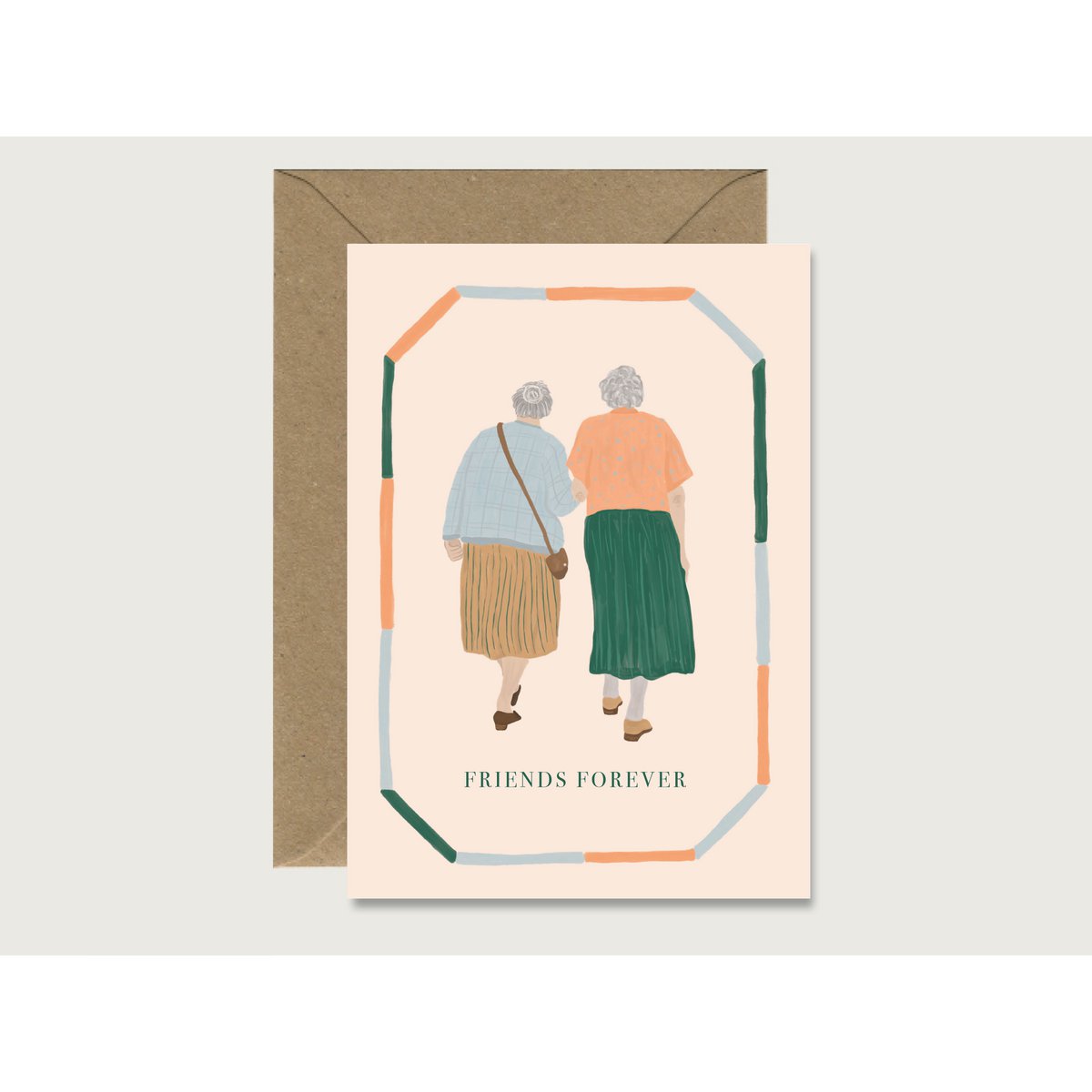 Karte für Freunde "Friends forever" N_24 - Klappkarte Freundschaft | Freundschaftskarte | Freundin || HERZ & PAPIER
