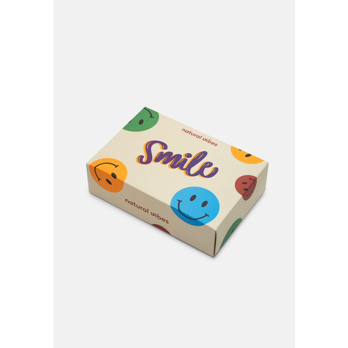 Organic socks gift set Smile, 2-pack - 2 pairs of colorful socks with smileys