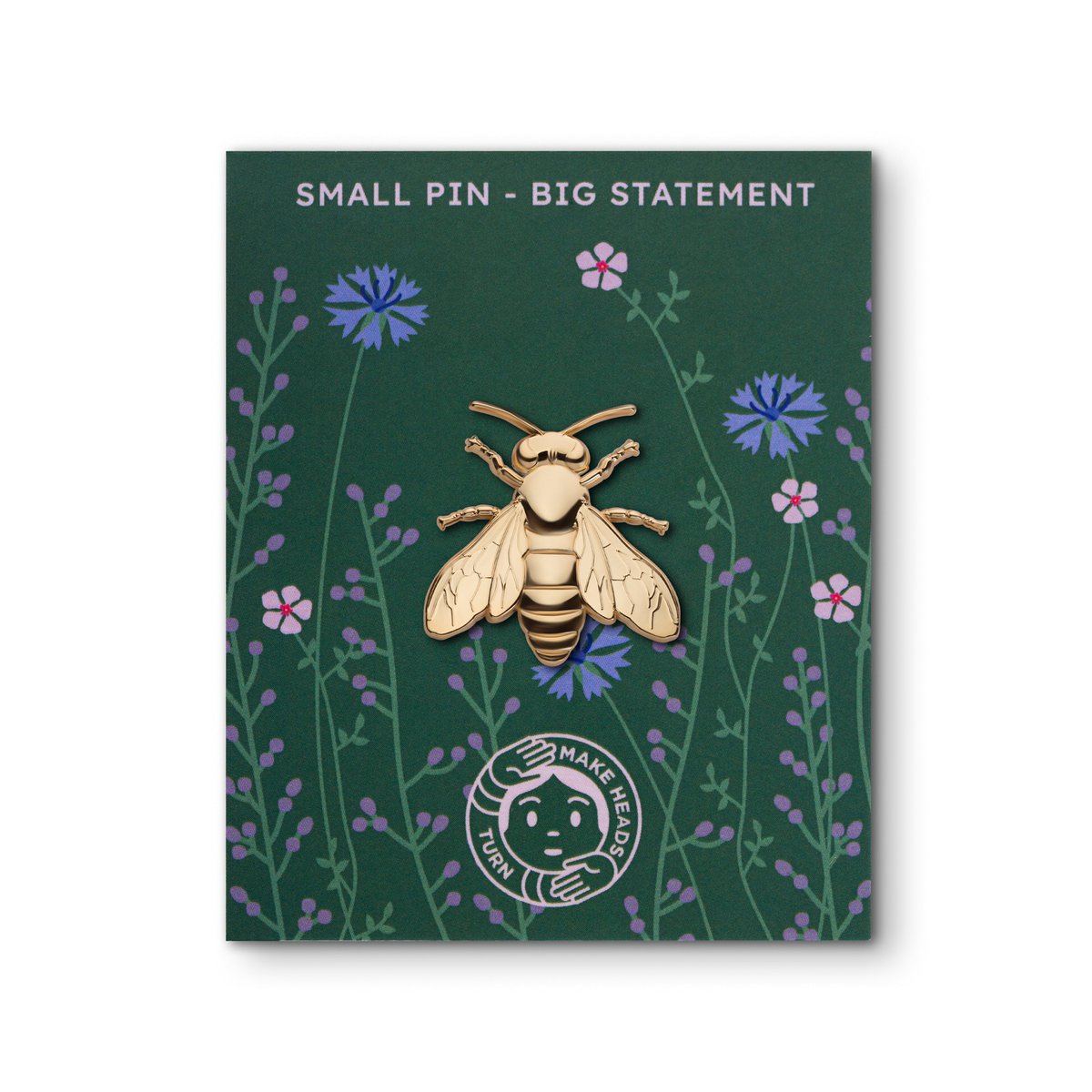 Golden Metal Pin "Bee"