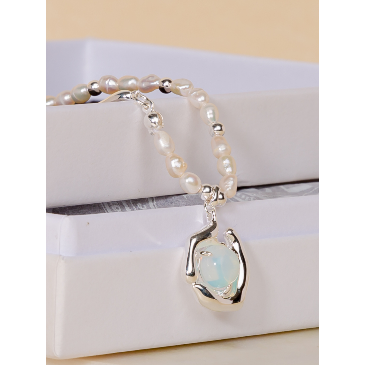 Collier de perles du lac au clair de lune