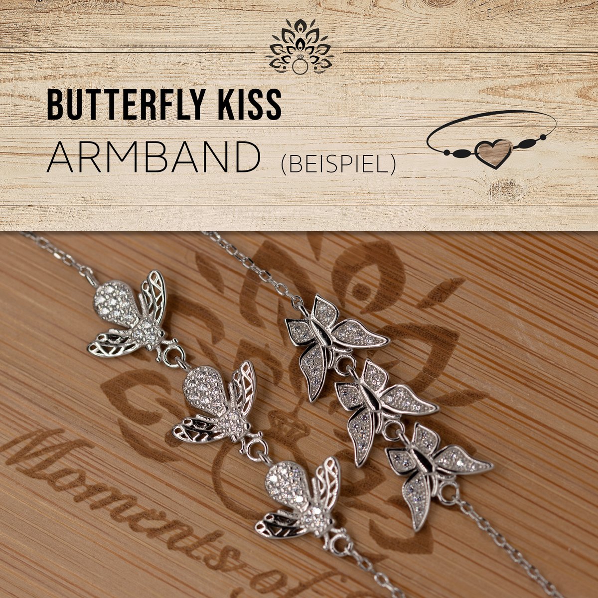 Decorative candle with fresh meadow scent & crackling wooden wick: Butterfly Kiss