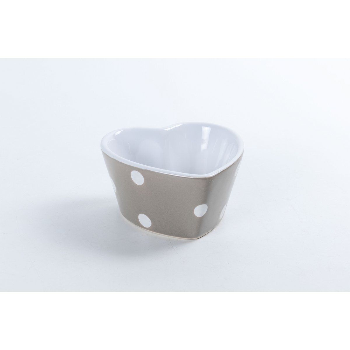 Ramequin coeur beige à pois Isabelle Rose