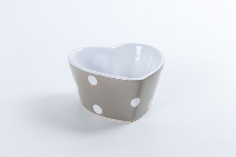 Ramequin coeur beige à pois Isabelle Rose