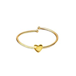 Adjustable Simple Heart Thin Ring