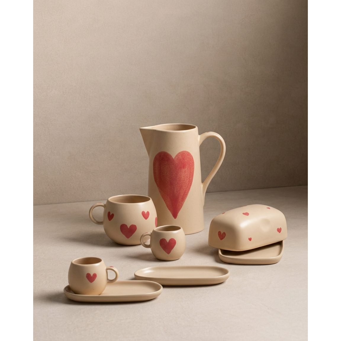 Cozy Hearts Stoneware Pitcher 1.5L Limited Edition