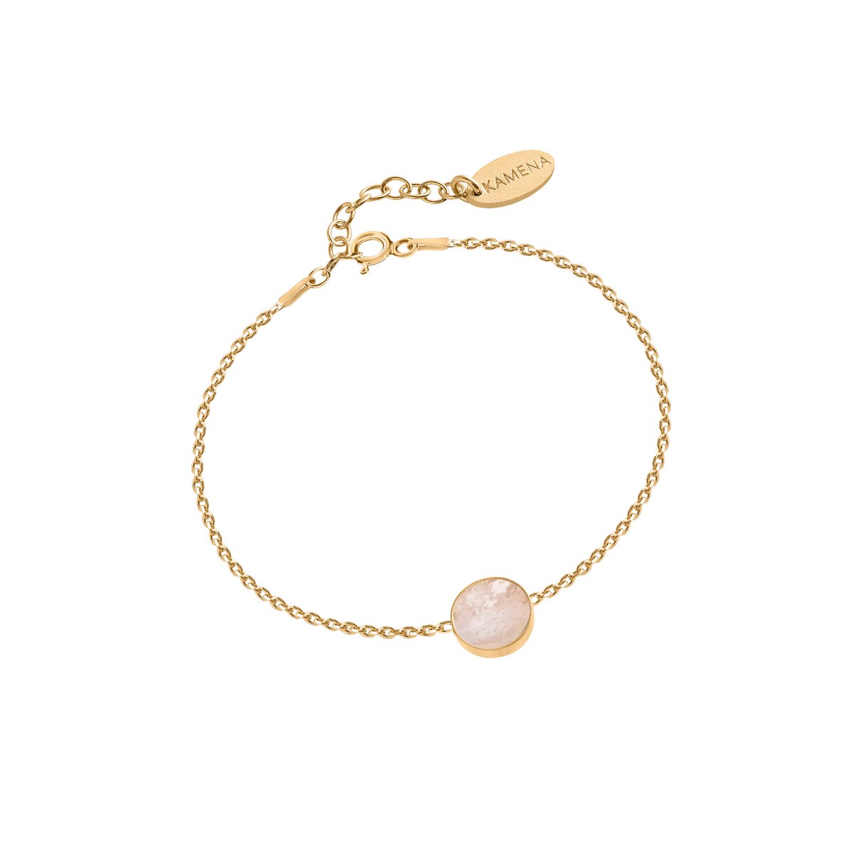 Armbånd med hvid sten opal