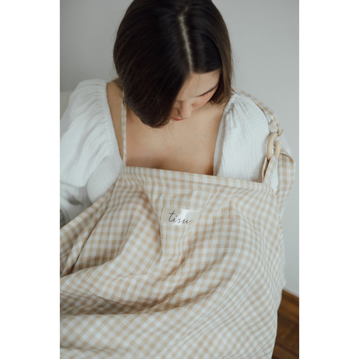 Copertura infermieristica Tisu, Beige Gingham