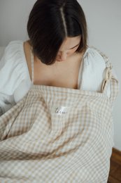 Tisu Nursing Cover, beige gingham