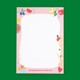 Notizblock "Die geheime Zutat ist immer Liebe" aus Recyclingpapier