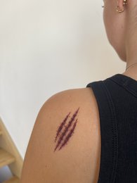 Tatuaje temporal: Rasguños de Halloween x5