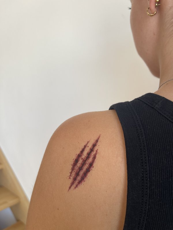 Tatuaje temporal: Rasguños de Halloween x5