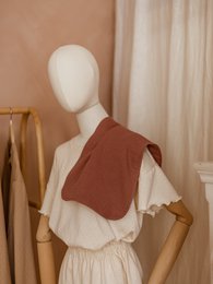 Set in mussola di tela a 6 strati / Avorio, argilla e beige