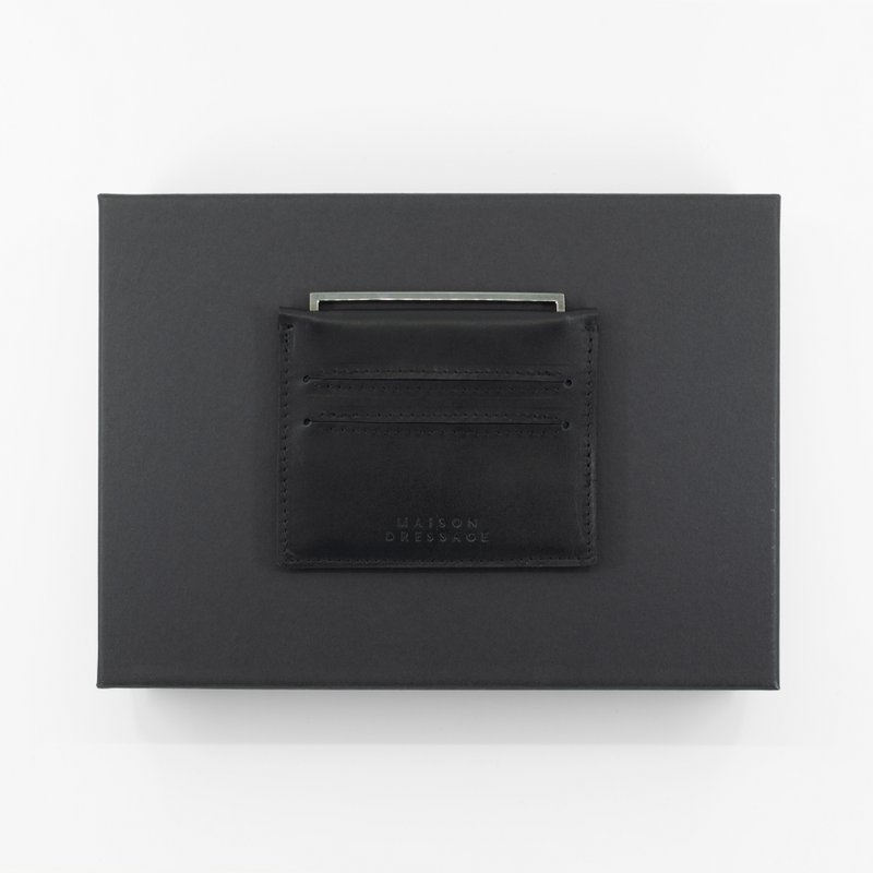 FRAME kortholder - sort rhodium