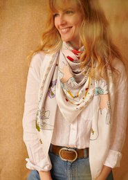 Foulard Triangle géant « Le paradis blanc »