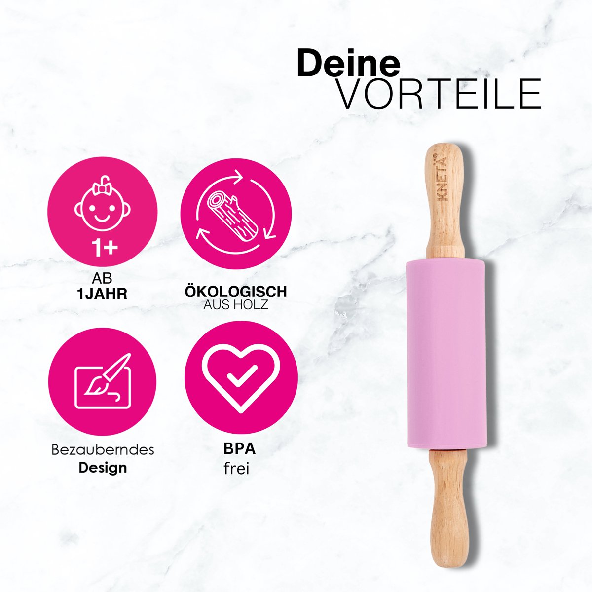 Knetä Silicone Roller - Lila