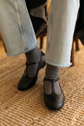Leren ballerina's - Lotta - Zwart 34-42