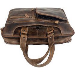 Laptop Bag Messenger Bag 15 6 tommer Buffalo Leather Leather Cognac