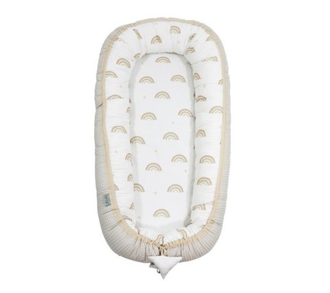 Babynest Babycocoon Cottonwaffel Regenboog & Beige