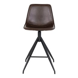 Monaco Counter Chair - Brown, PU/Steel, 51x44x96 cm - Set of 2