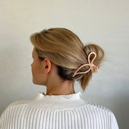 Loop hair clip | Acetate & Gold