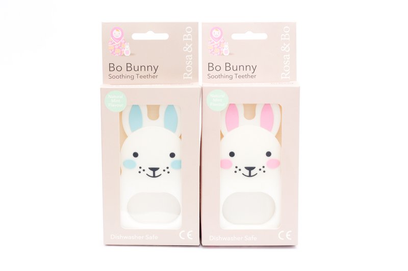Giocattolo sensoriale per la dentizione rosa Bo Bunny
