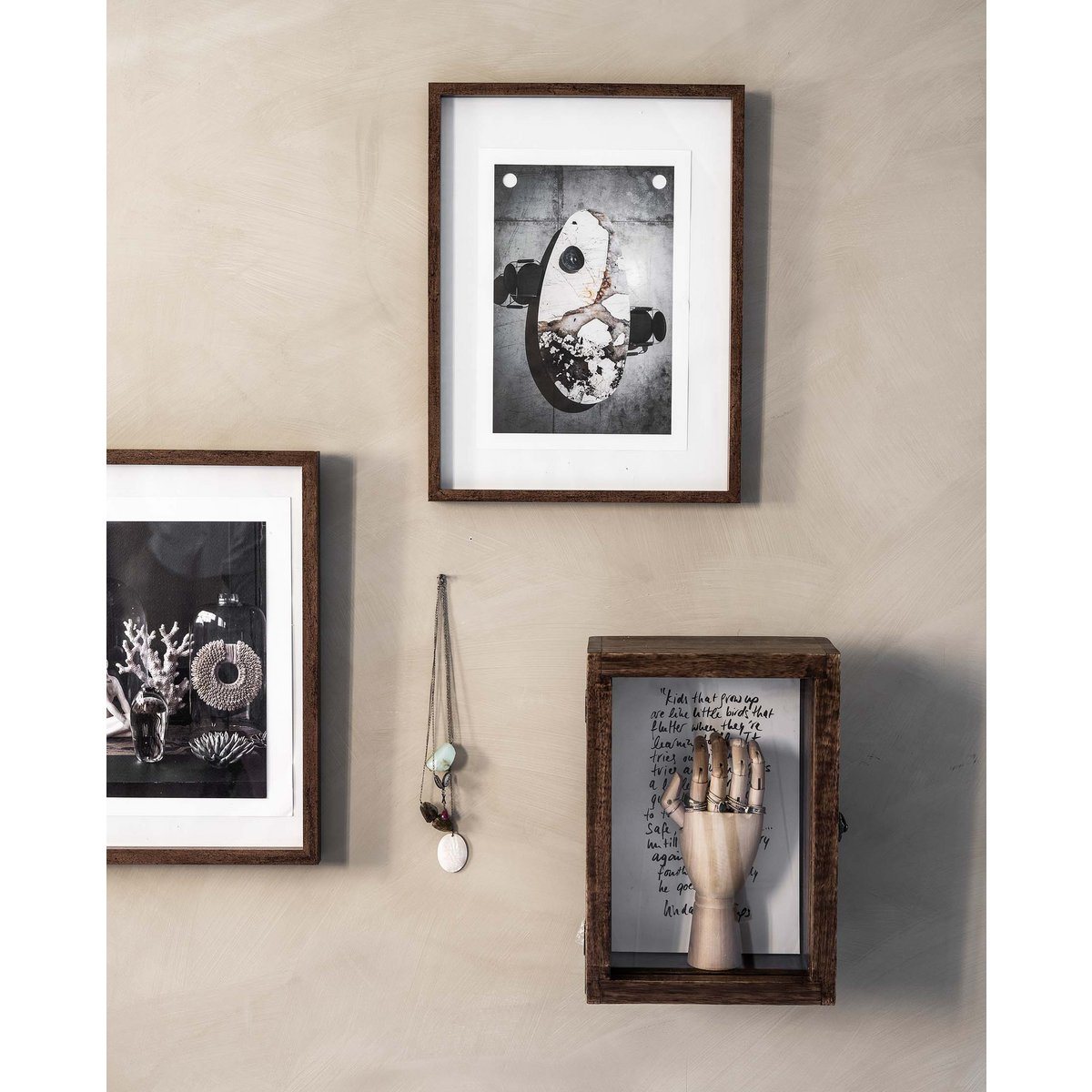 Wall Cabinet Wood Brown Small 33x23x11cm