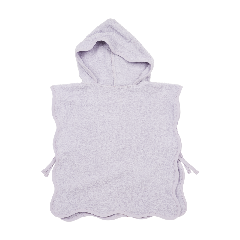 Bath poncho terry cloth Wavy Soft Lavender 1-3 years
