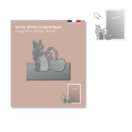 magnetic metal photo holder - cat mimine 