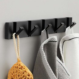 Palermo modern wall coat rack - Black metal coat rack