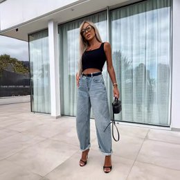 Jeans amples décontractés Street Hipster pour femmes