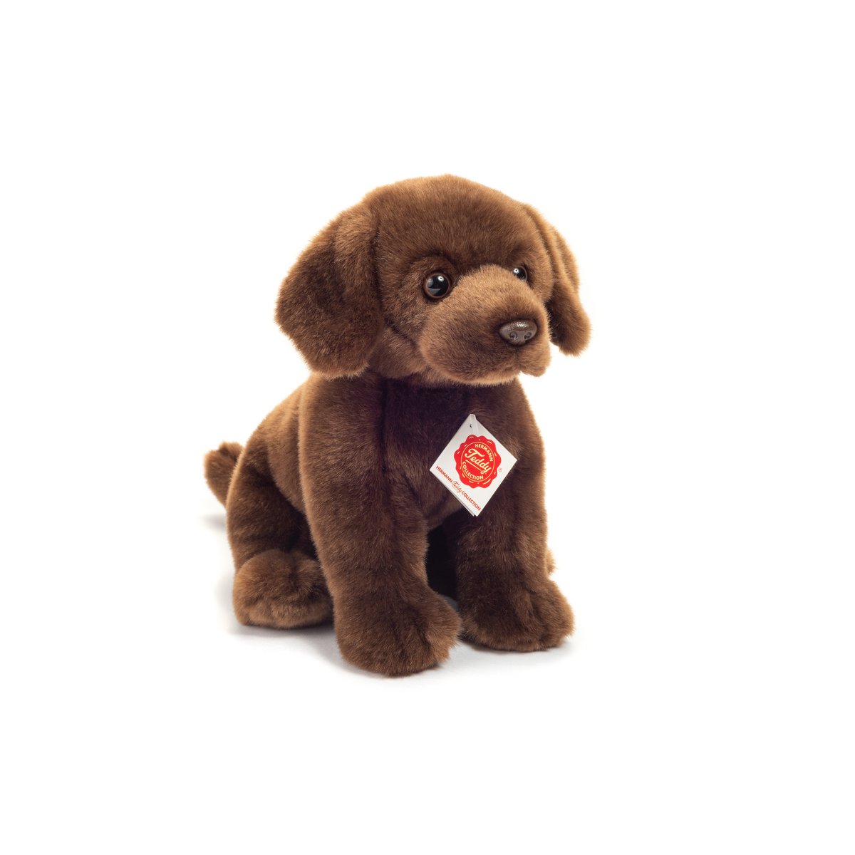 Labrador sitting dark brown 25 cm - plush toy - stuffed animal
