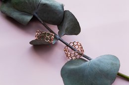Anello aperto in acciaio inossidabile in oro, oro rosa e argento • misura regolabile / anallergico / impermeabile
