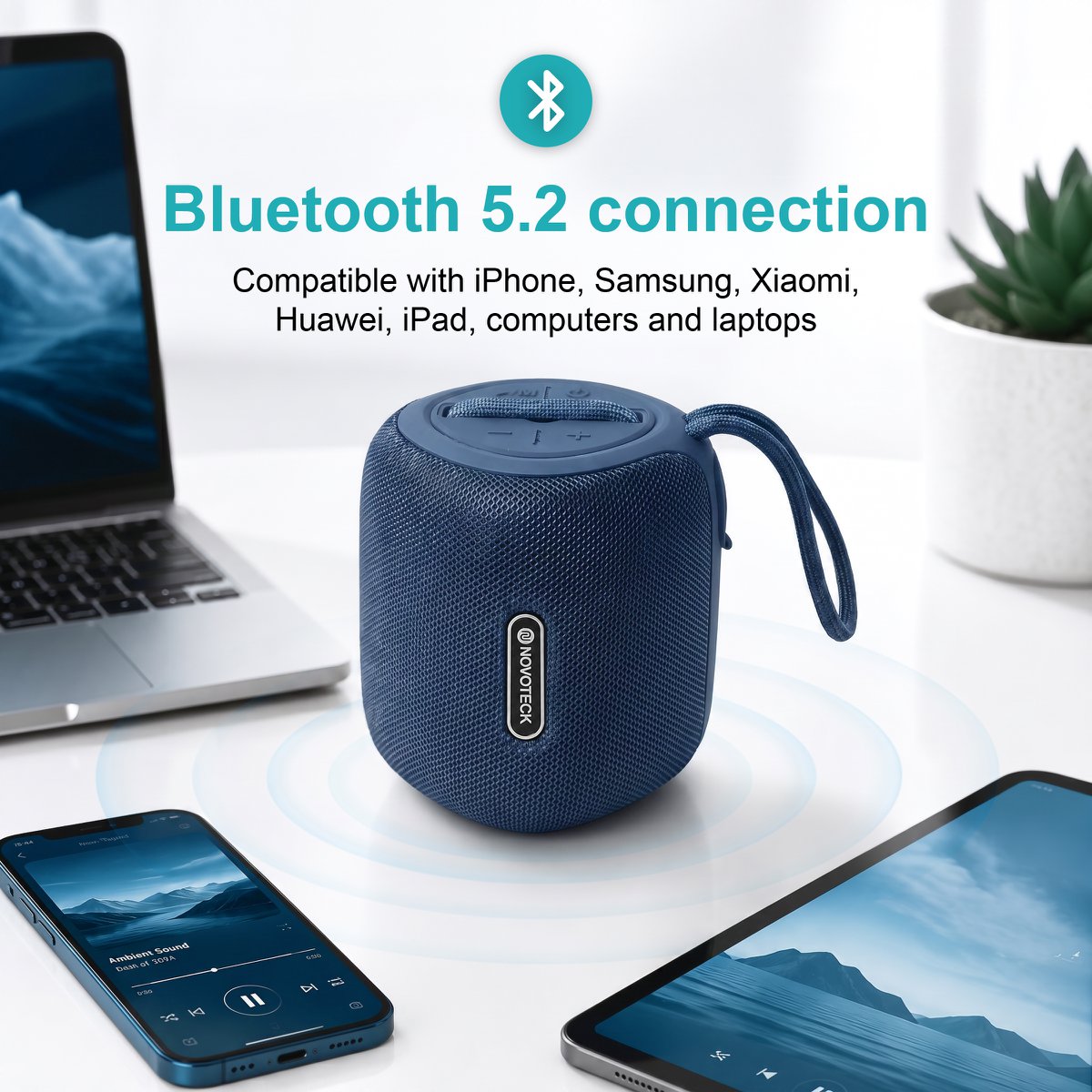 Altavoz Bluetooth portátil XB-009: negro, libertad inalámbrica y diseño práctico para el día a día