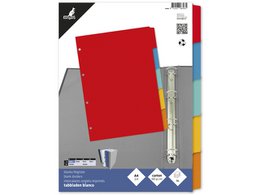 Tab Kangaro A4 blank manila recycled cardboard 180grs 4r. 5pcs assorted