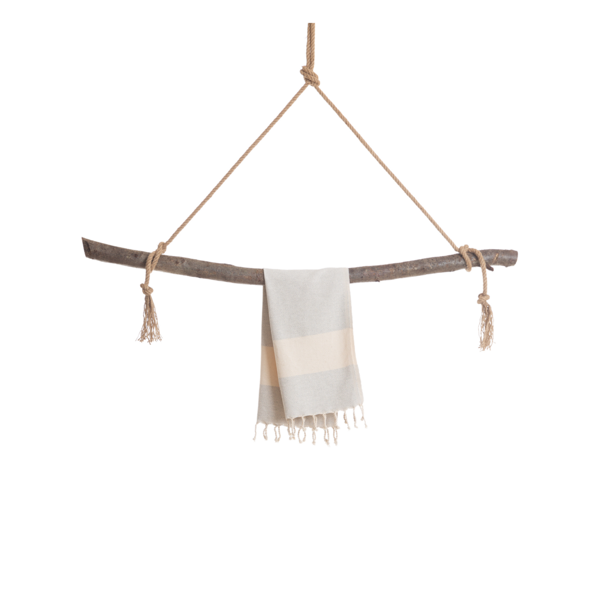 DIAMANT Katoenen haar- en reishanddoek – Compact en sneldrogend – Grijs - 90x45 cm