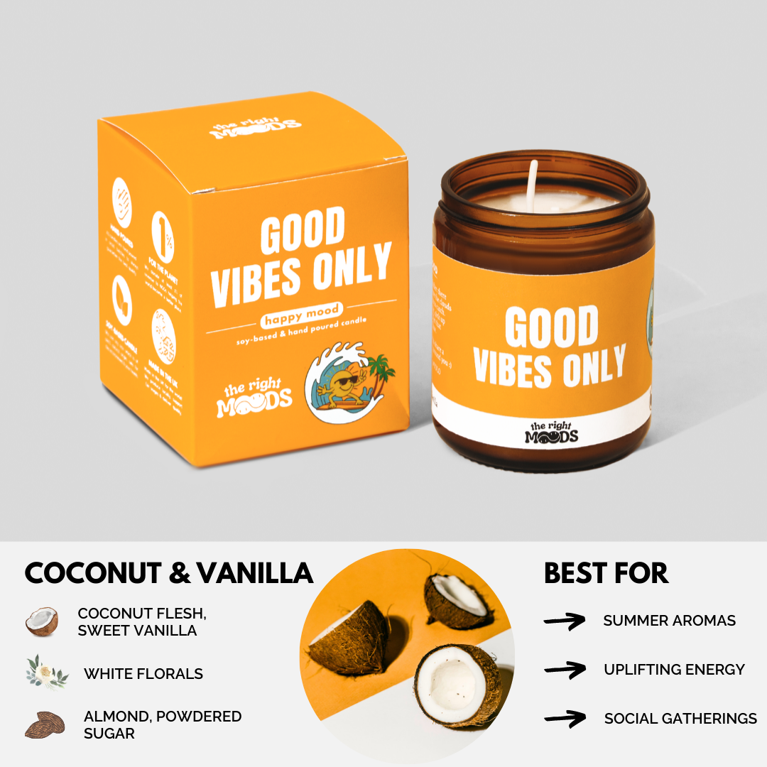 Candele regalo divertenti - HAPPY MOOD - Cera di soia profumata fatta a mano