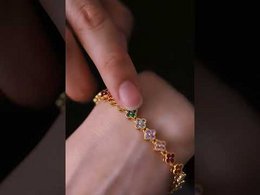 Bracelet en cristal de trèfle kaléidoscope