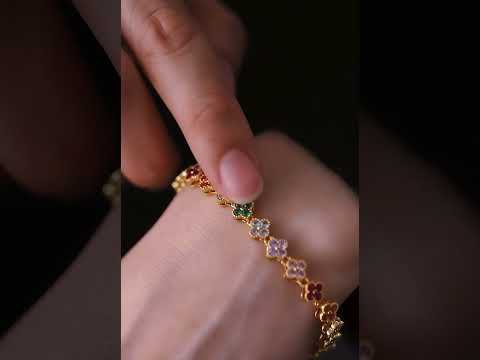 Bracelet en cristal de trèfle kaléidoscope